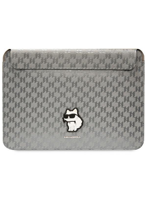 Produktfoto för Karl Lagerfeld laptopfodral 14" Saffiano Monogram Choupette - Silver