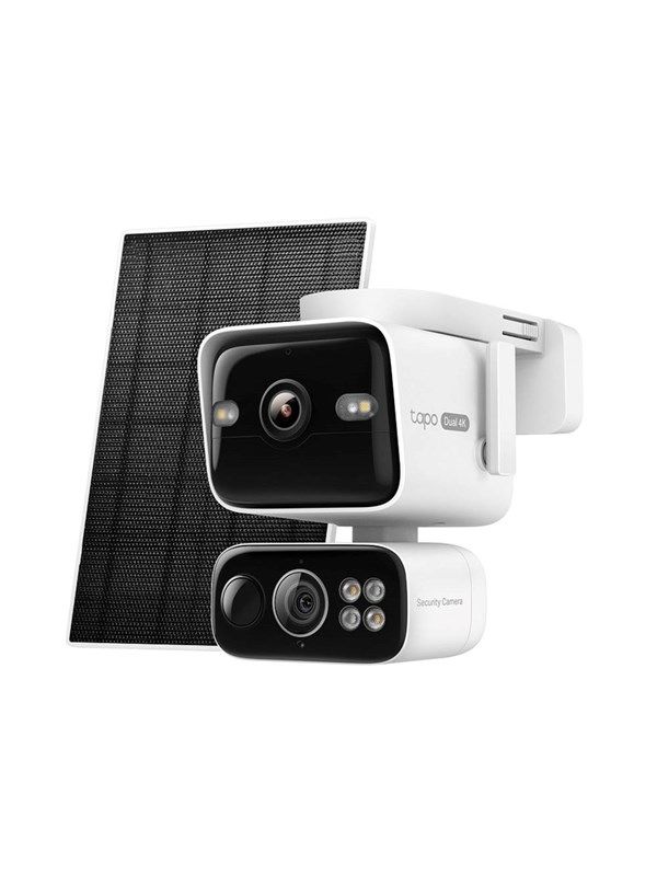 TP-Link Solar-Powered Dual-Lens Pan/Tilt Security Camera Kit - Köp för SEK 1.890 - Spara 29%