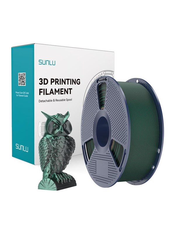 PLA+ Silk Dual Color Filament (Black and Gre