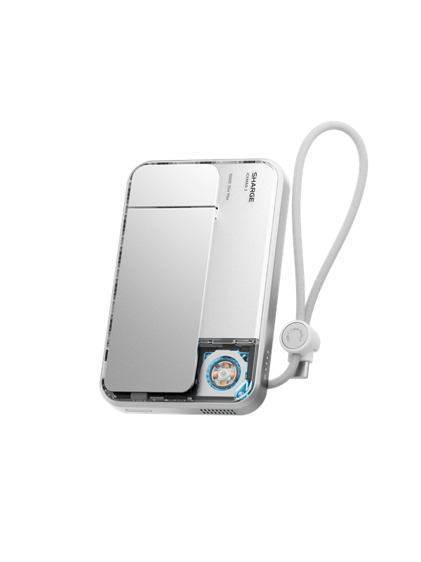 SHARGE ICEMAG 3 Qi Wireless Magnetic Powerbank - White - 10000 mAh