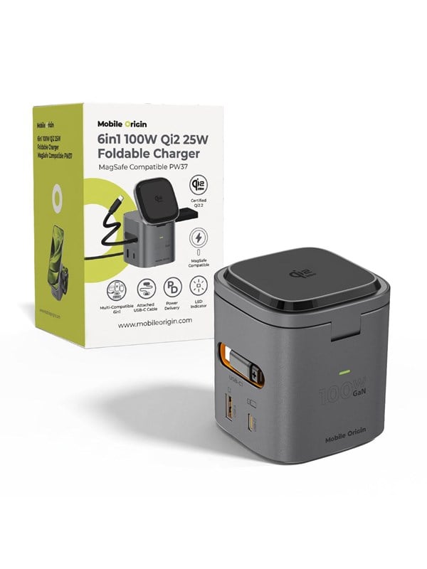 Mobile Origin 100W Qi2 25W Foldable Charger PW37 MagSafe Compatible - Köp för SEK 679 - Spara 39%