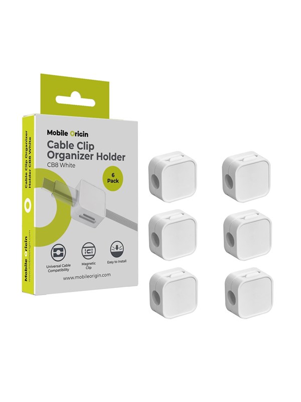 Mobile Origin Cable Cord Organizer Holder CB8 - White