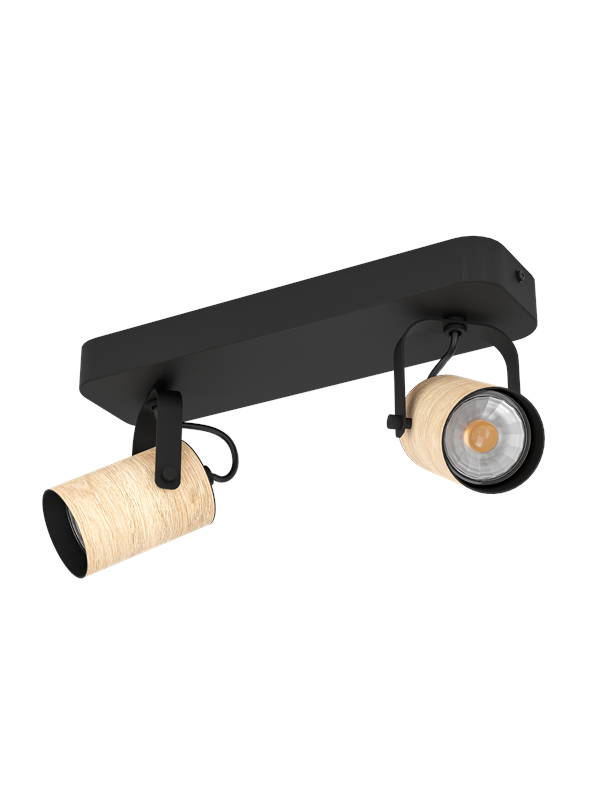 EGLO CAYUCA SPOT GU10 2X250LM SVART/BRUN