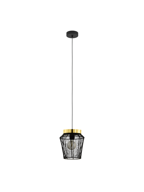 EGLO ESCANDIDOS PENDEL E27 Ø220 SVART/MÄSSING
