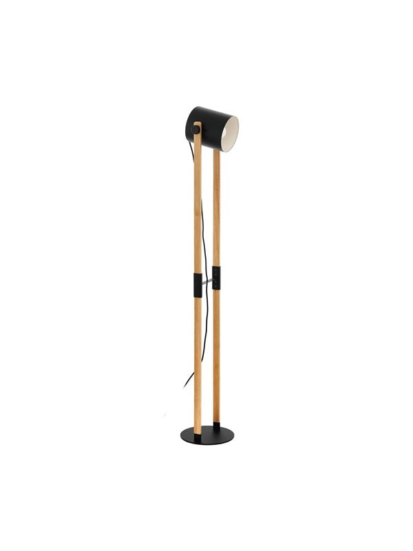 EGLO Stars of Light HORNWOOD GOLV E27 H1400 TRÄ/SVART