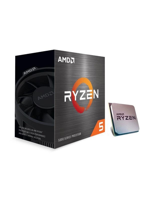 AMD Ryzen 5 5500F Wraith Stealth CPU - 6 kärnor - 3.6 GHz - AMD AM4 - AMD Boxed (med kylare)
