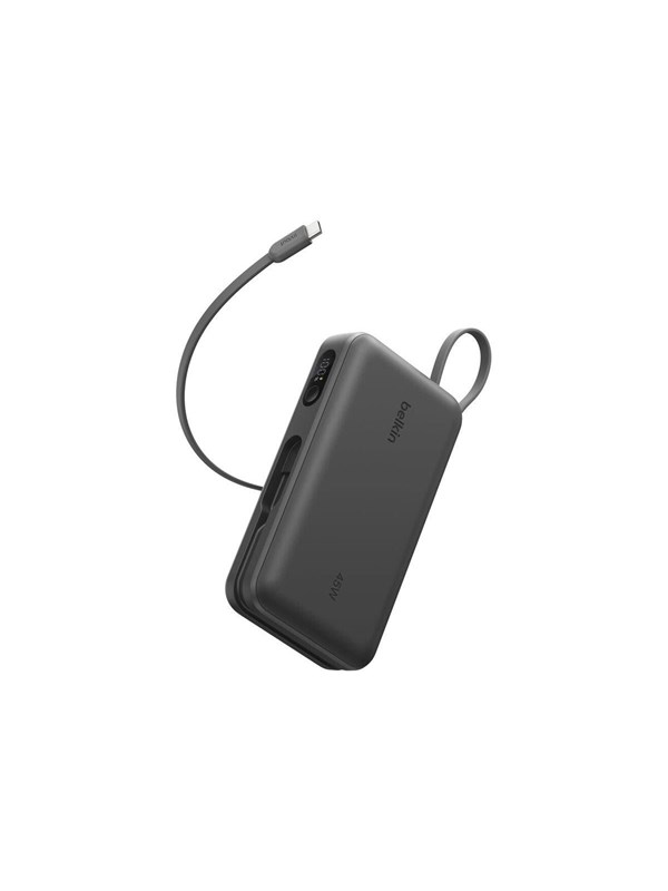 Belkin UltraCharge power bank - with integrated cable and display - USB USB-C - 45 watt - 20000 mAh