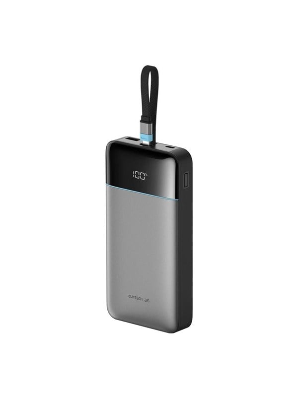 CUKTECH LPB252N 120W 25000mAh Powerbank with Built-in USB-C Cable - Grey - 25000 mAh