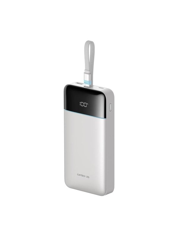 CUKTECH LPB252N 120W 25000mAh Powerbank with Built-in USB-C Cable - White - 25000 mAh