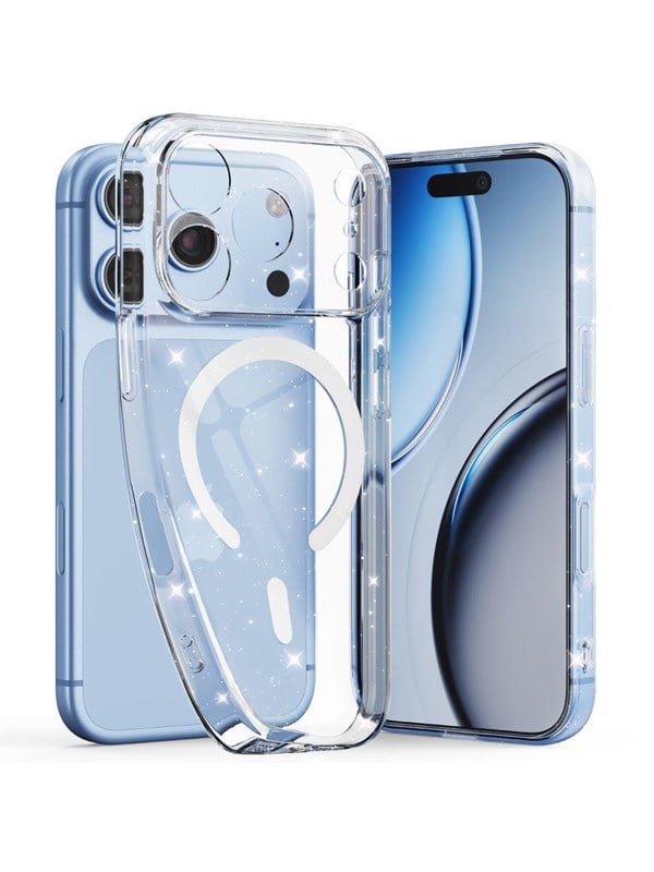 Tech-Protect FlexAir MagSafe iPhone 17 Pro / 18 Pro Case - Clear Glitter