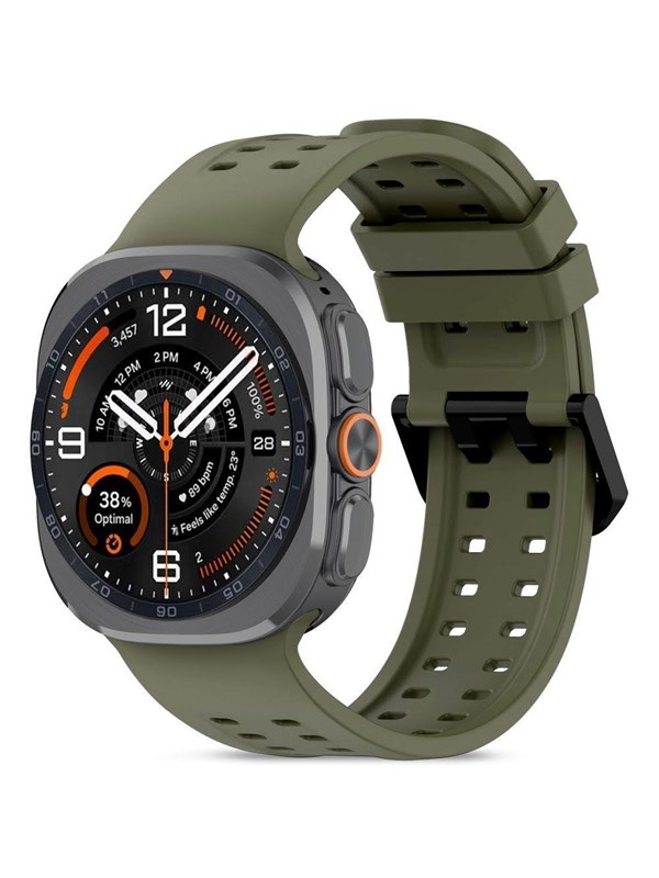 Tech-Protect Silicone Air Strap for Samsung Galaxy Watch Ultra/Ultra2 47mm - Olive