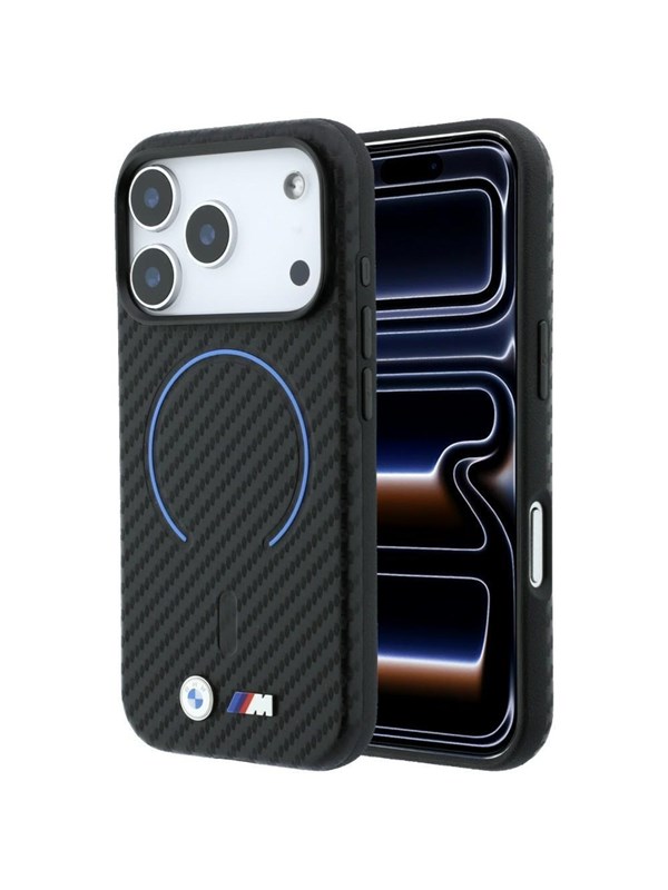 BMW M Carbon Printed Ring MagSafe Case for iPhone 17 Pro Max / 18 Pro Max - Black