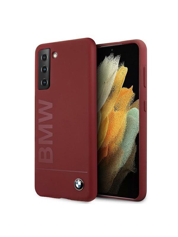BMW Silicone Signature Logo Case for Samsung Galaxy S21+ - Red