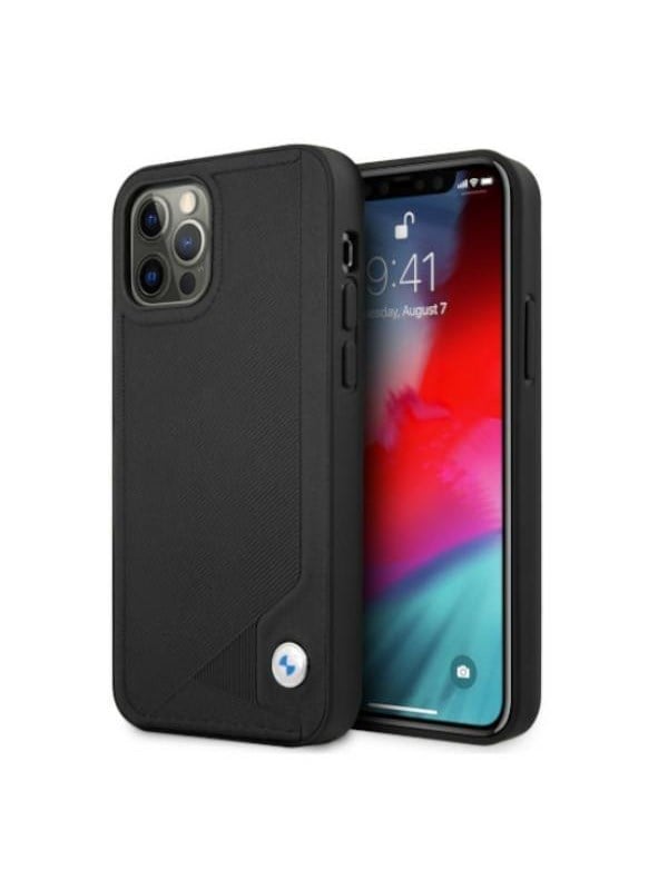 BMW Leather Deboss Case for iPhone 12 / iPhone 12 Pro - Black