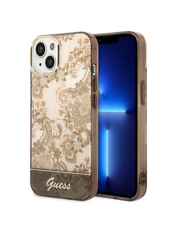 GUESS GUHCP14MHGPLHC iPhone 14 Plus 6.7" ocher hardcase Porcelain Collection