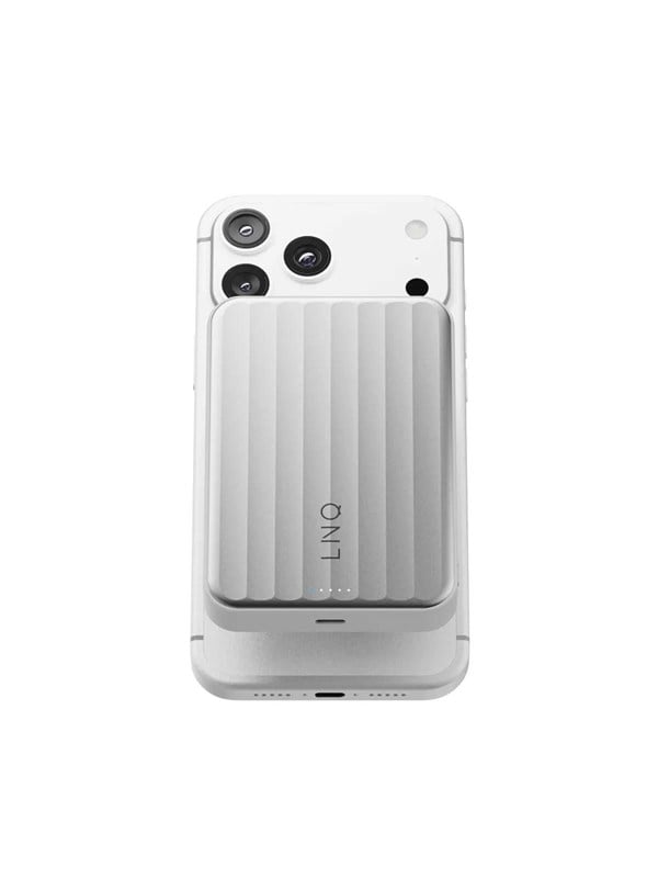LINQ Magnetic Wireless QI2.2 Power Bank 25W - Silver - 10000 mAh