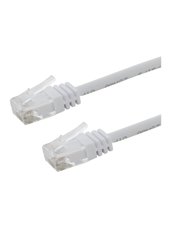 Deltaco patch cable - 75 cm - white - Vit