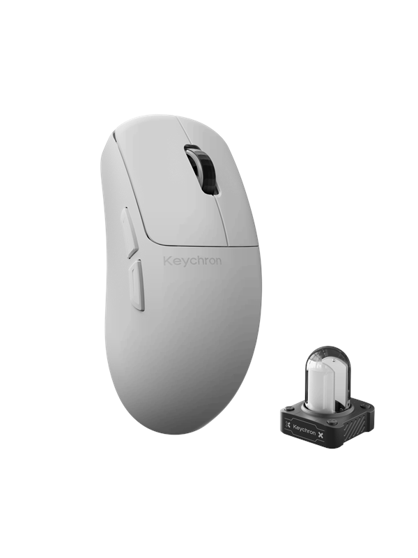 Keychron G6 HE 8K - Gamingmus - Optic - 5 knappar - Vit