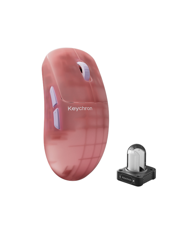 Keychron G6 HE 8K Frosted Pink - Gamingmus - Optic - 5 knappar - Pink