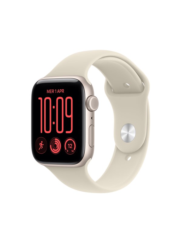 Apple Watch SE 3 GPS + Cellular 44mm Starlight Aluminium Case with Sand Sport Band - M/L