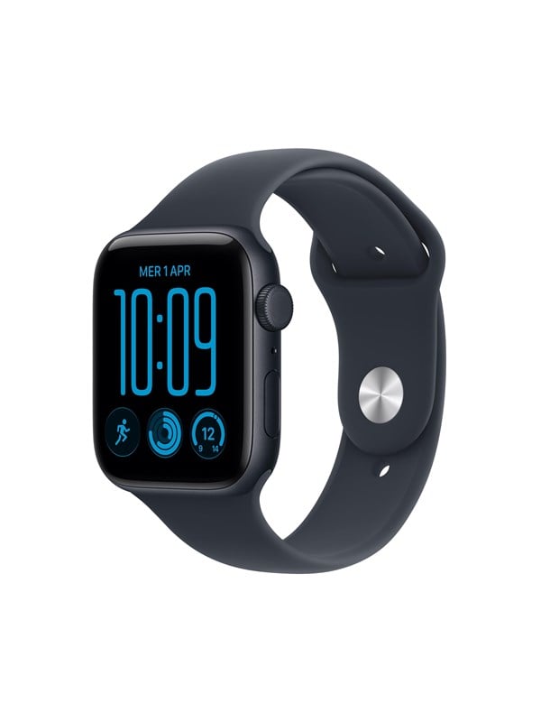 Apple Watch SE 3 GPS + Cellular 44mm Midnight Aluminium Case with Navy Blue Sport Band - S/M