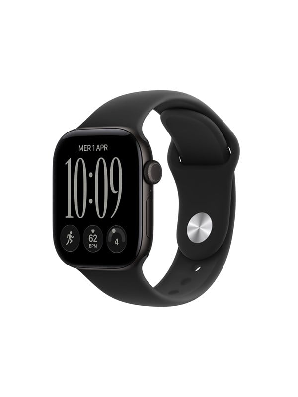 Apple Watch Series 12 GPS 42mm Black Aluminium Case with Black Sport Band - S/M