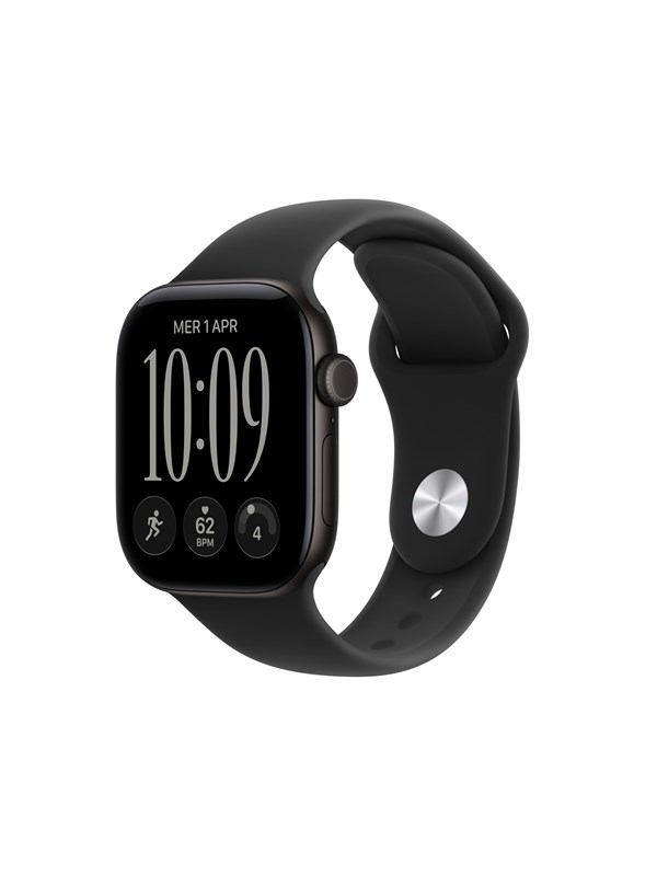 Apple Watch Series 12 GPS 42mm Black Aluminium Case with Black Sport Band - M/L