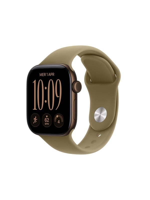 Apple Watch Series 12 GPS 42mm Dark Bronze Aluminium Case with Olive Sport Band - S/M