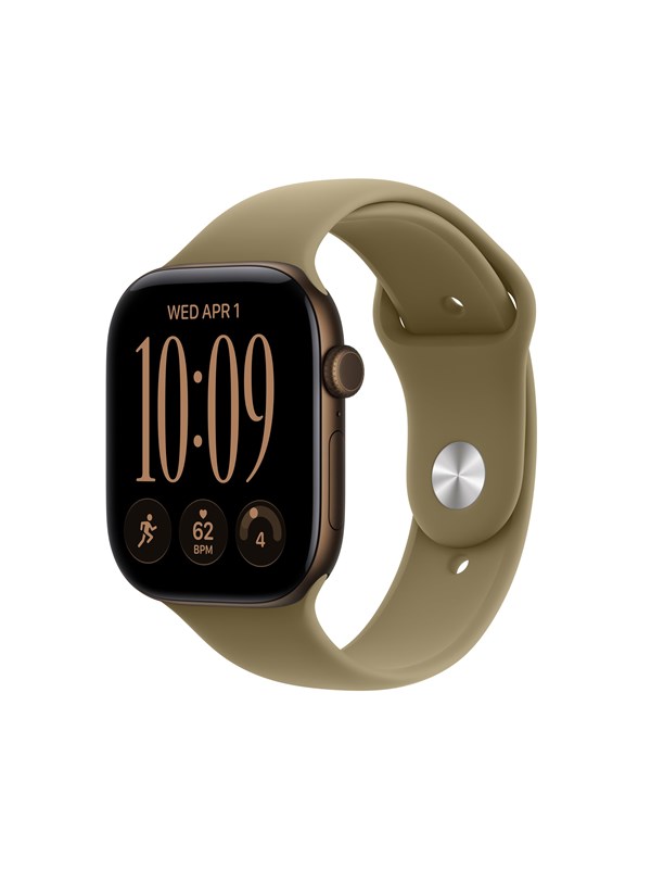 Apple Watch Series 12 GPS 46mm Dark Bronze Aluminium Case with Olive Sport Band - M/L
