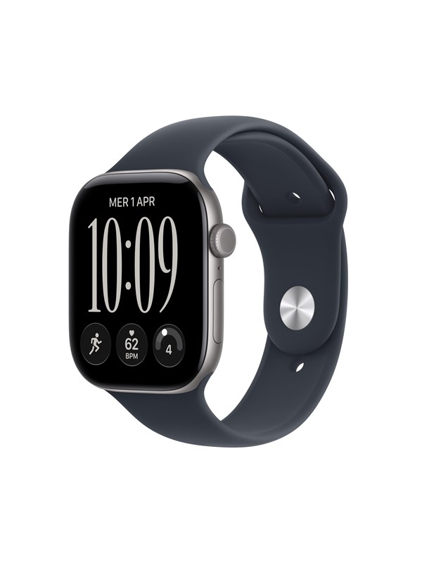 Apple Watch Series 12 GPS + Cellular 46mm Space Grey Aluminium Case with Navy Blue Sport Band - S/M