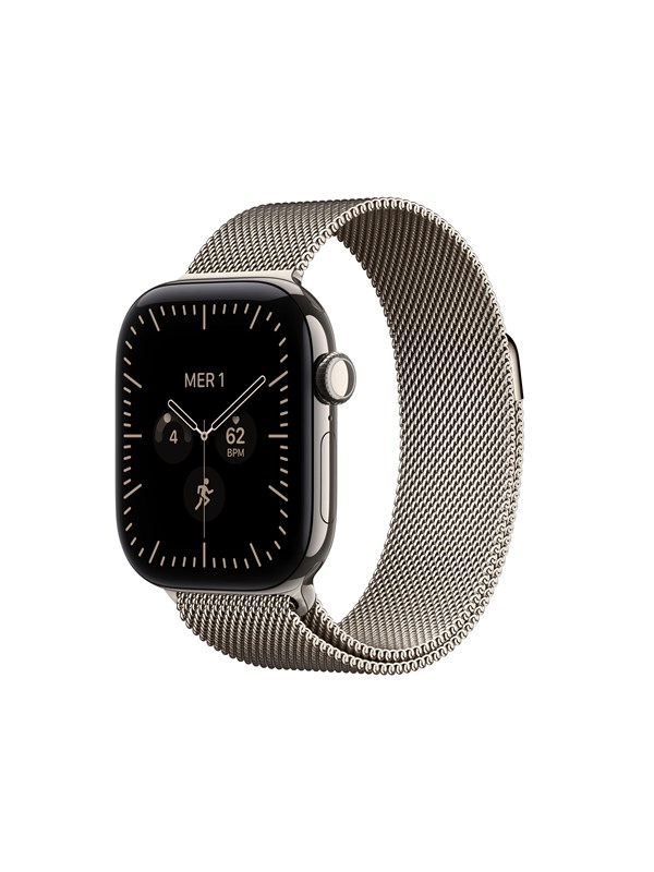 Apple Watch Series 12 GPS + Cellular 42mm Natural Titanium Case with Natural Milanese Loop