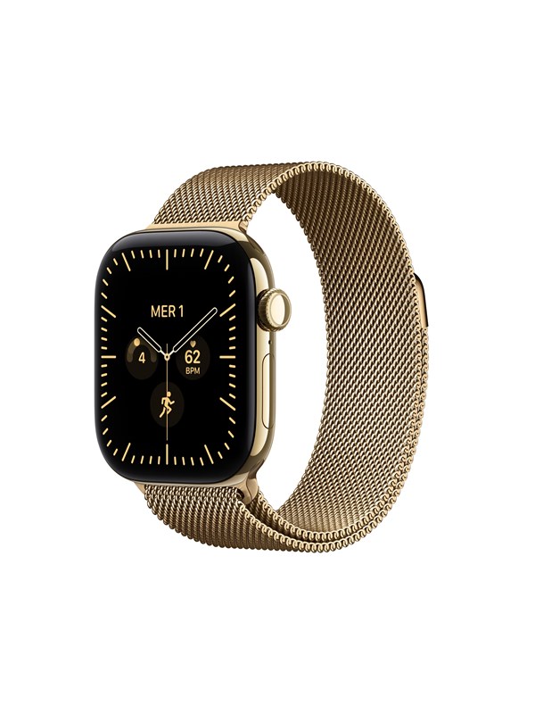 Apple Watch Series 12 GPS + Cellular 42mm Radiant Gold Titanium Case with Radiant Gold Milanese Loop