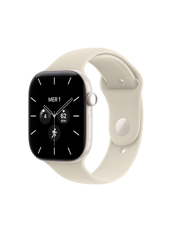 Apple Watch Series 12 GPS + Cellular 46mm Pearl White Ceramic Case with Sand Sport Band - M/L