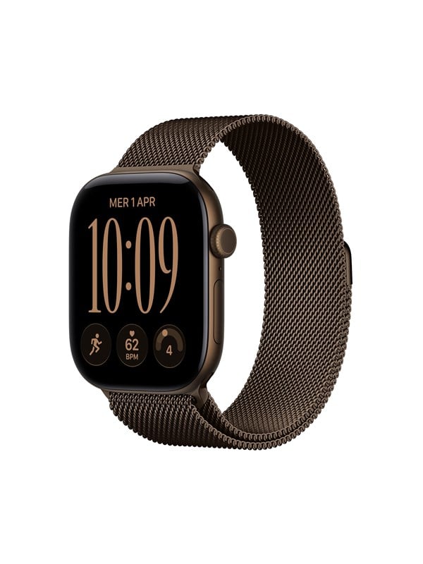 Apple Watch Series 12 GPS 46mm Dark Bronze Aluminium Case with Dark Bronze Milanese Loop - S/M