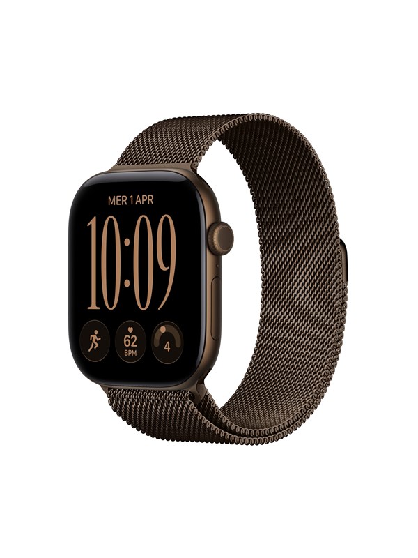 Apple Watch Series 12 GPS + Cellular 46mm Dark Bronze Aluminium Case with Dark Bronze Milanese Loop - S/M