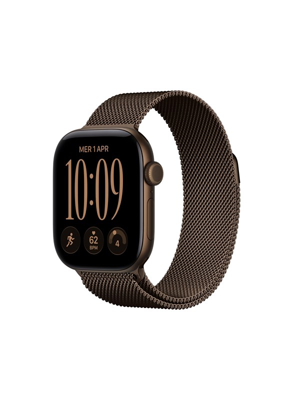 Apple Watch Series 12 GPS + Cellular 42mm Dark Bronze Aluminium Case with Dark Bronze Milanese Loop