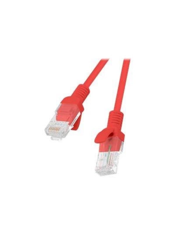 Lanberg patch cable - 25 cm - red RAL 3017 - Röd