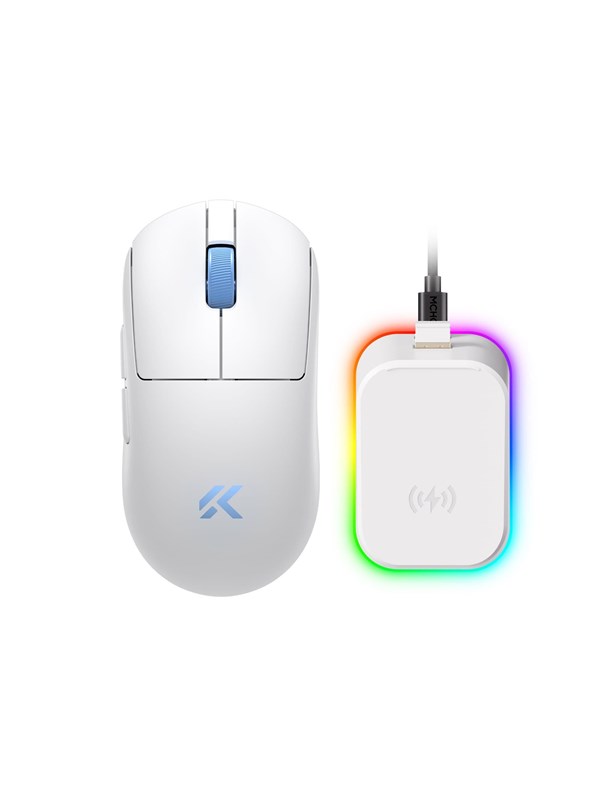 MCHOSE A7 V3 Ultra+ Lightweight Wireless Sky White - Gamingmus - Optic - 6 knappar - Vit