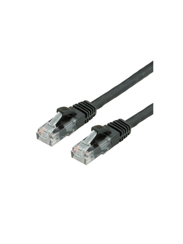 Roline VALUE patch cable - 20 m - black RAL 9011 - Svart