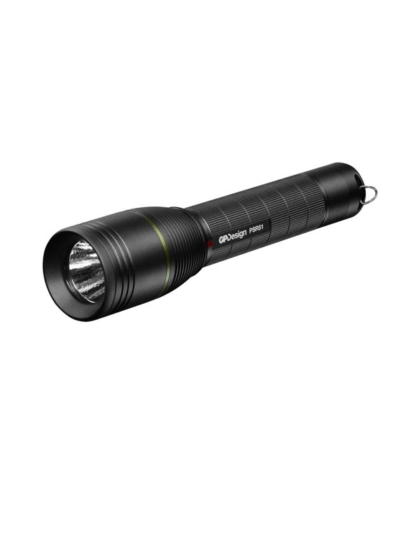 GP Design PSR51 uppladdningsbar ficklampa, 470lm, svart