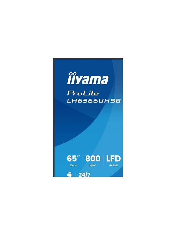 iiyama ProLite LH6566UHSB-B1AG 64.5" Class (65" viewable) LCD flat panel display - 4K - for digital signage
