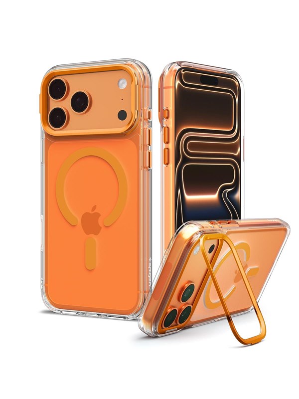 Spigen Ultra Hybrid Optik S MagSafe - clear orange - iPhone 18 Pro Max/17 Pro Max