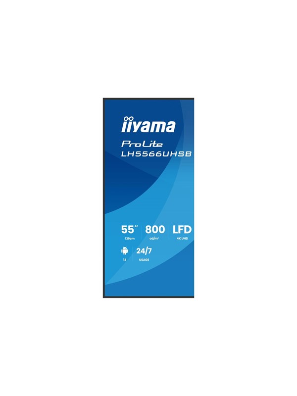 iiyama ProLite LH5566UHSB-B1AG 54.6" Class (55" viewable) LCD flat panel display - 4K - for digital signage