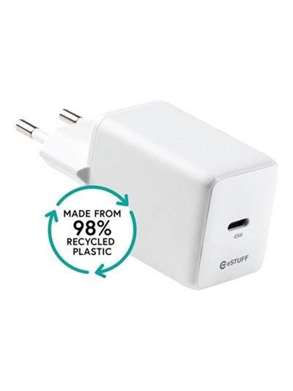 eSTUFF INFINITE power adapter - EU GaN - USB-C - 45 watt