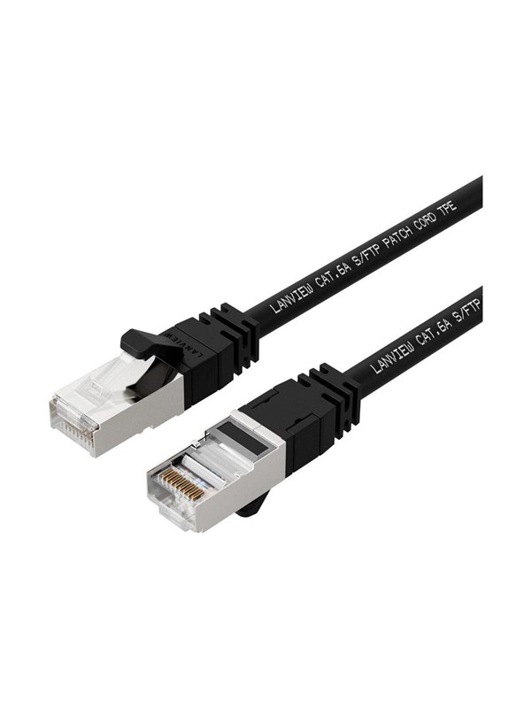 Lanview SmartClick network cable - 7.5 m - black - Svart