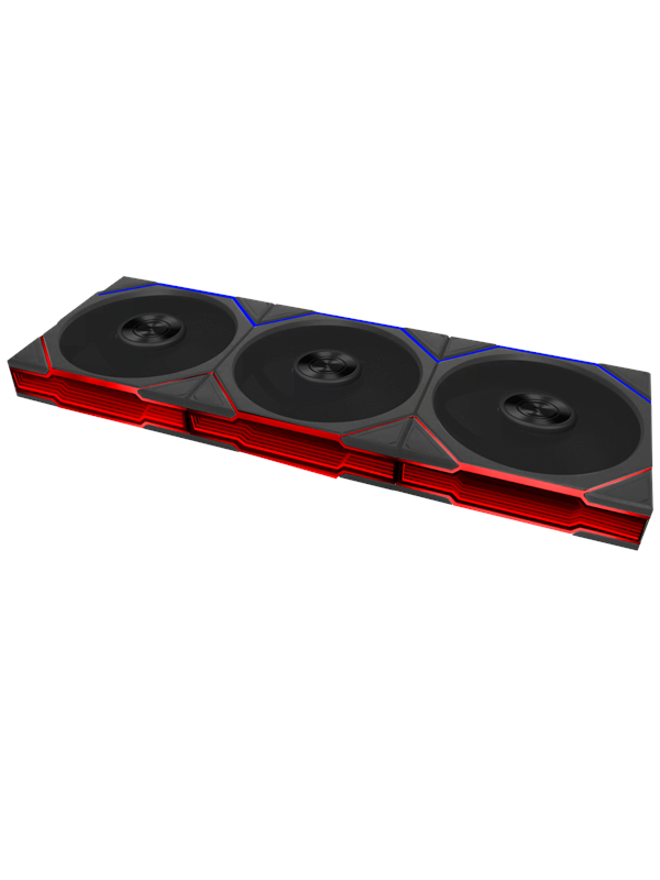 Lian Li UNI FAN TL FLEX 120 (3-pack) with controller - Chassi fläkt - 120mm - Svart med RGB LED - 33 dBA