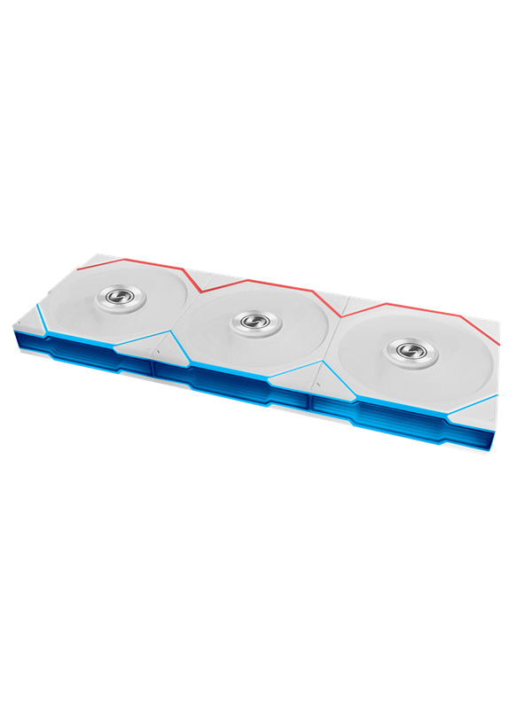Lian Li UNI FAN TL FLEX 120 (3-pack) with controller - Chassi fläkt - 120mm - Vit med RGB LED - 33 dBA