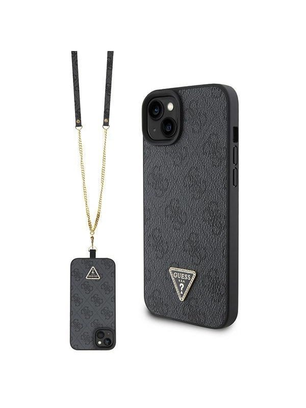 GUESS GUHCP15SP4TDSCPK iPhone 15 6.1" black/black hardcase Crossbody 4G Metal Logo