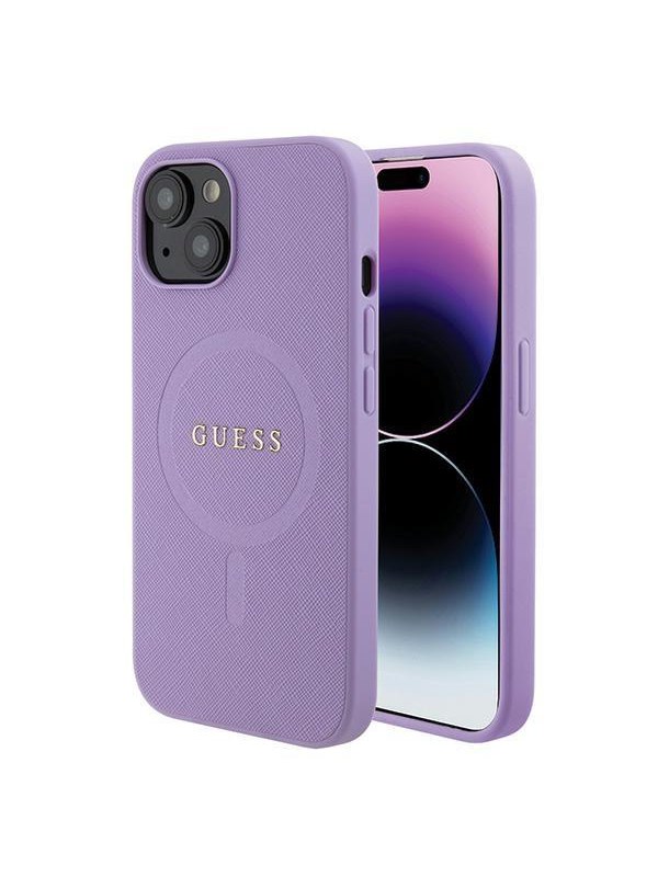 GUESS GUHMP15SPSAHMCU iPhone 15 6.1" purple/purple hardcase Saffiano MagSafe