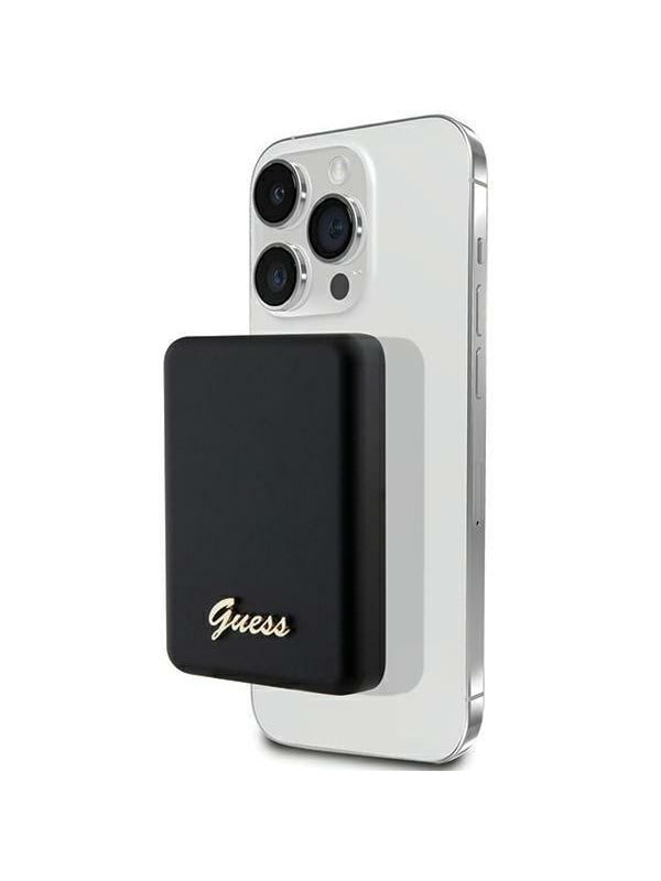GUESS MagSafe Metal Script Logo induction power bank 15W 5000mAh - black - 5000 mAh